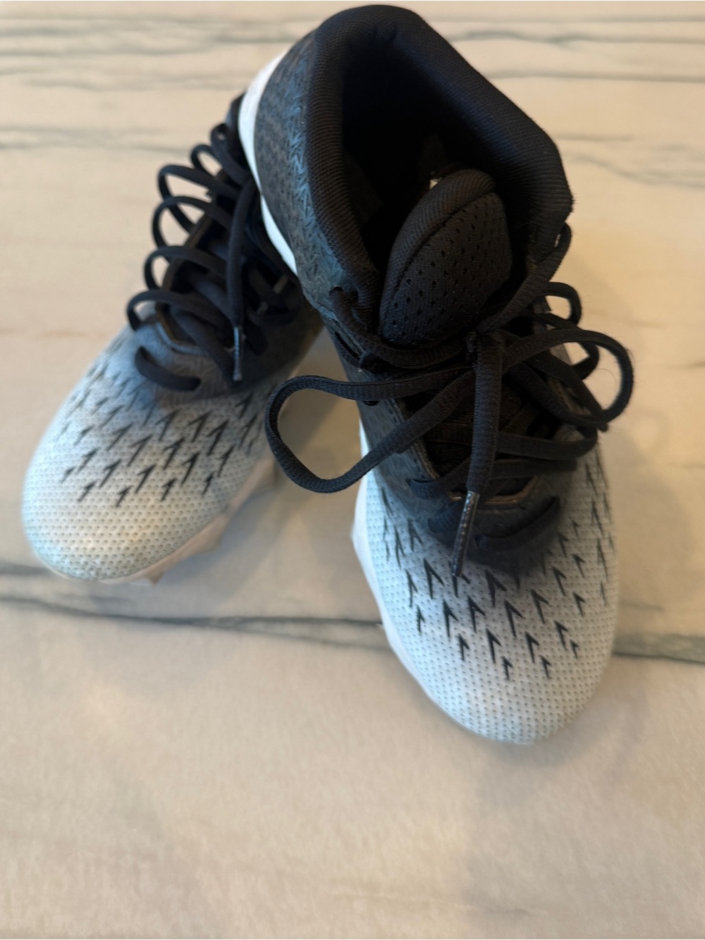 Under Armour Kids Black and Gray Gradient Lace-Up Sneakers